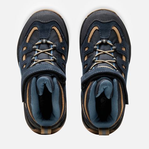 Botín Niño  Puelo CS HI Velcro Azul Piedra Taupe Lippi-5
