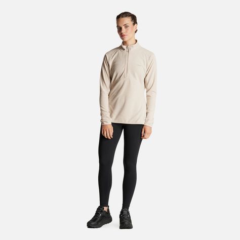 Poleron Mujer Jacaranda Nano-F 14 Zip Crema Lippi-5