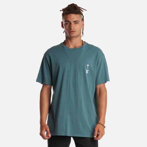 Polera Hombre Amanecer Verde Grisaceo Haka Honu-1