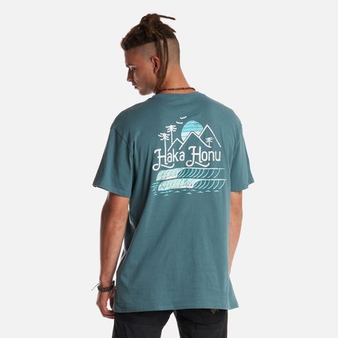 Polera Hombre Amanecer Verde Grisaceo Haka Honu-3