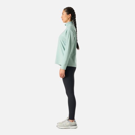 Polerón Mujer Cool Down 1/4 Zip Fleece Jade Vulcano-2
