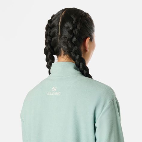 Polerón Mujer Cool Down 1/4 Zip Fleece Jade Vulcano-5