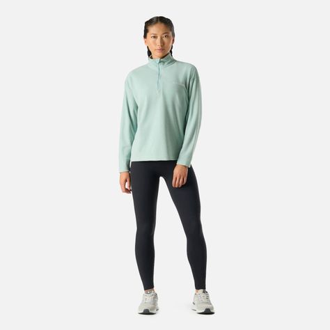 Polerón Mujer Cool Down 1/4 Zip Fleece Jade Vulcano-6