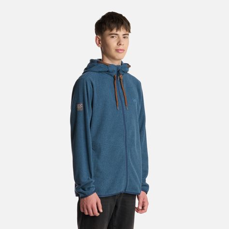 Polerón Teen Boy Stripes NanoF Full Zip Hoody Azul Lippi I25-1