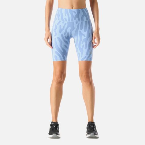 Calza Mujer Tempo Biker Super High Rise Celeste Vulcano-0
