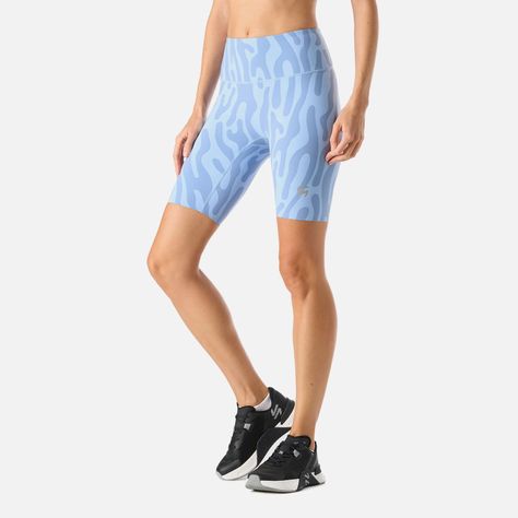 Calza Mujer Tempo Biker Super High Rise Celeste Vulcano-1
