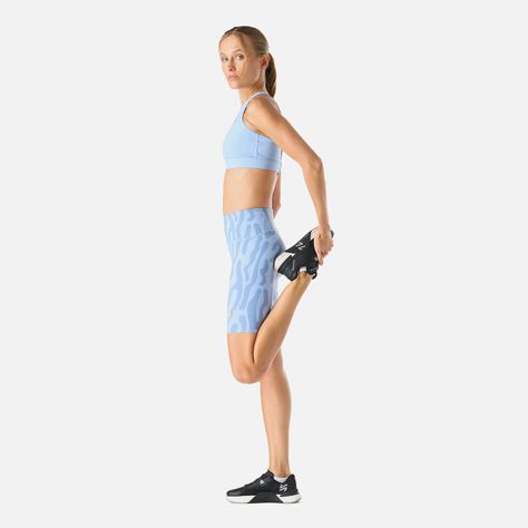 Calza Mujer Tempo Biker Super High Rise Celeste Vulcano-2