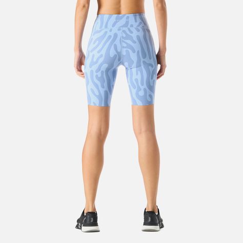Calza Mujer Tempo Biker Super High Rise Celeste Vulcano-3