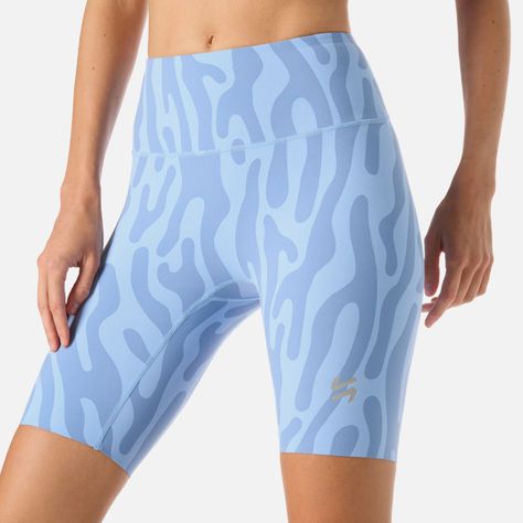 Calza Mujer Tempo Biker Super High Rise Celeste Vulcano-4
