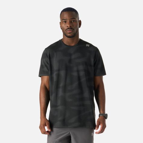 Polera Hombre Built To Move Pro T-Shirt Negro Vulcano-0