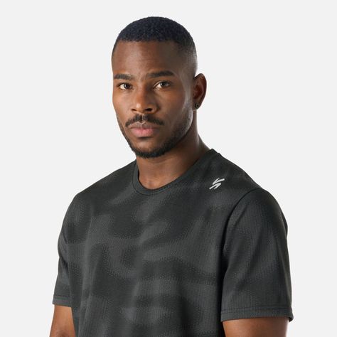 Polera Hombre Built To Move Pro T-Shirt Negro Vulcano-4