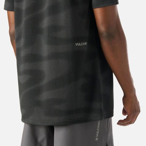 Polera Hombre Built To Move Pro T-Shirt Negro Vulcano-5