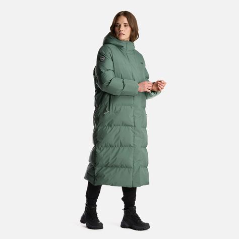 Chaqueta Mujer Long And Warm Steam Pro Hoody Jacket Verde Musgo Lippi-2
