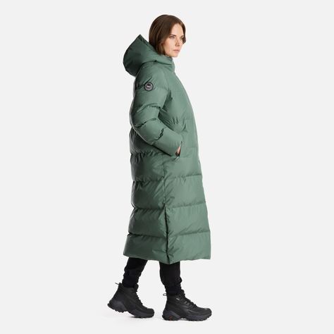 Chaqueta Mujer Long And Warm Steam Pro Hoody Jacket Verde Musgo Lippi-3