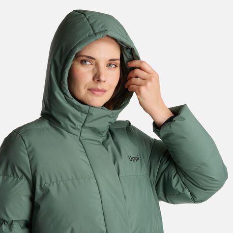 Chaqueta Mujer Long And Warm Steam Pro Hoody Jacket Verde Musgo Lippi-5
