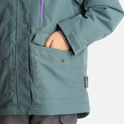Chaqueta Niña Roble B-Dry Hoody Jacket Verde Grisaceo Lippi I23-5