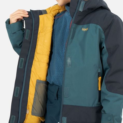 Chaqueta Niño Andes Snow B-Dry Hoody Jacket Azul Noche Lippi I23-4