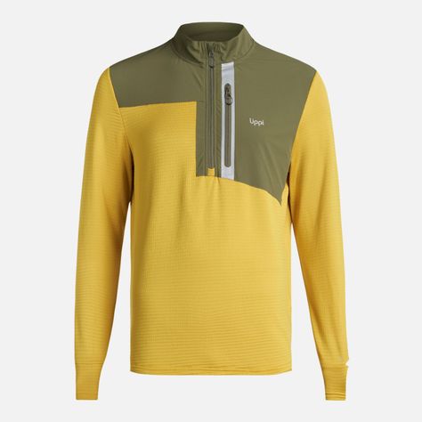 Poleron Hombre Karova Nano F 1/4 Zip Verde Oscuro Lippi-0