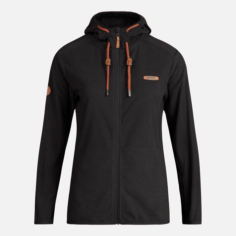 Poleron Teen Girl Stripes Nano-F Full Zip Hoody Negro Lippi I24-0