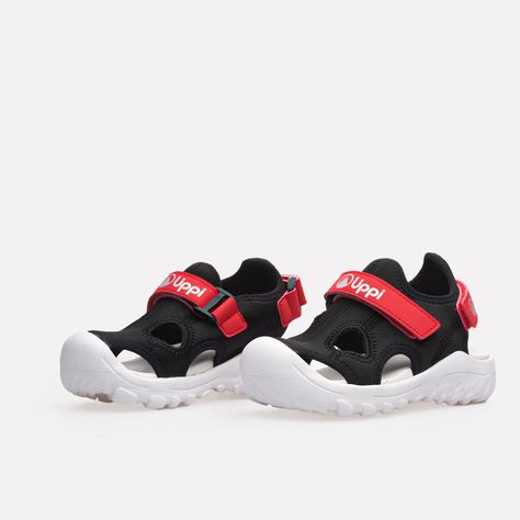 Sandalia Niño Go Out Again Kids Negro / Rojo Lippi V25-2
