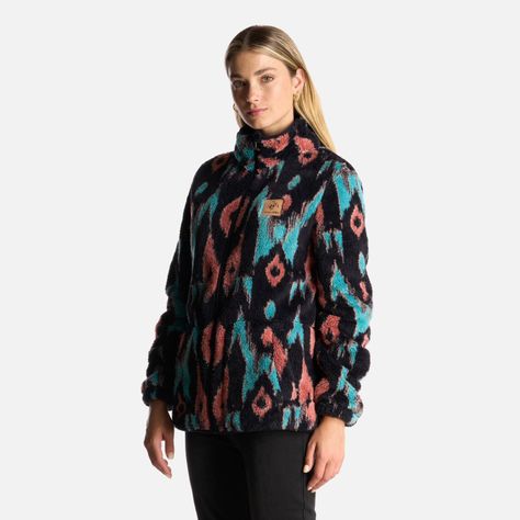 Poleron Mujer Caluro-sin Print Azul Haka Honu-2