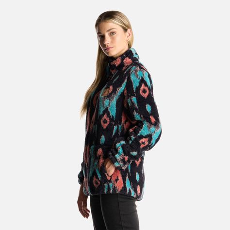 Poleron Mujer Caluro-sin Print Azul Haka Honu-3