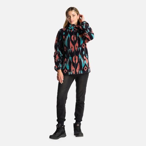 Poleron Mujer Caluro-sin Print Azul Haka Honu-6