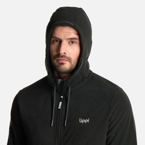 Polerón Hombre Stripes Nano-F Full Zip Hoody Negro Lippi-3