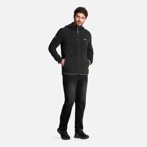 Polerón Hombre Stripes Nano-F Full Zip Hoody Negro Lippi-5