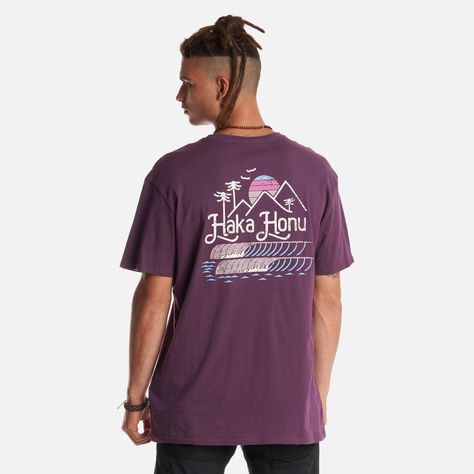 Polera Hombre Amanecer Morado Haka Honu-3