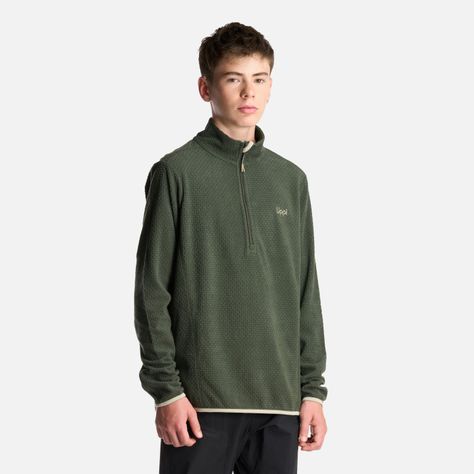 Poleron Teen Boy Mild Nano-F 14 Zip Verde Militar Lippi-2