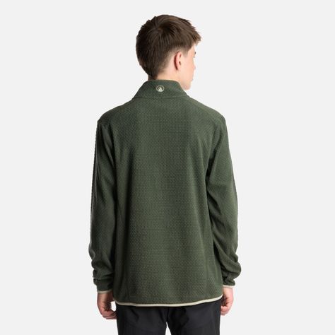 Poleron Teen Boy Mild Nano-F 14 Zip Verde Militar Lippi-3