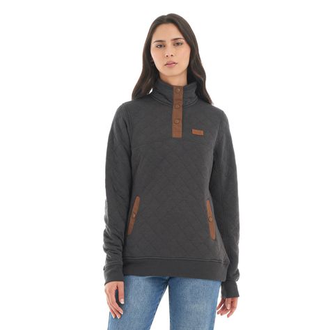 Poleron Mujer Tokerau insulado Negro Haka Honu V22-1