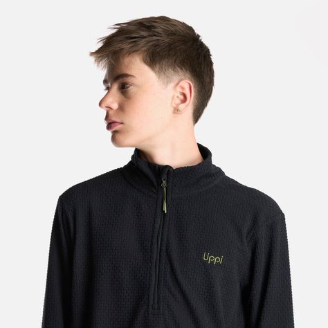 Poleron Teen Boy Mild Nano-F 14 Zip Negro Lippi I24-4