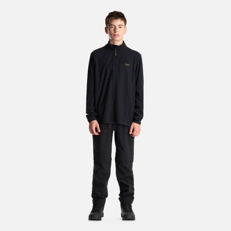 Poleron Teen Boy Mild Nano-F 14 Zip Negro Lippi I24-5