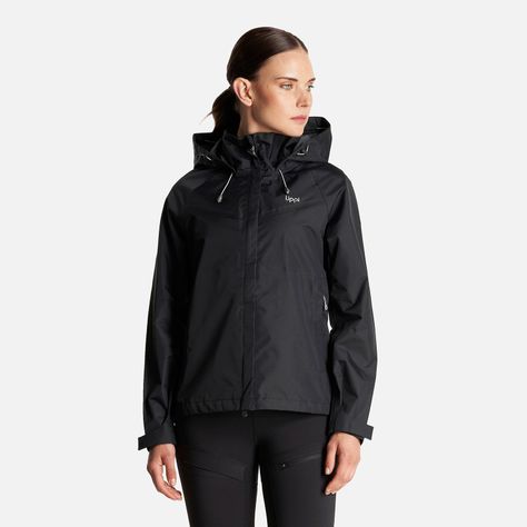 Chaqueta Mujer Alpine B-Dry Hoody Jacket Negro Lippi I23-1