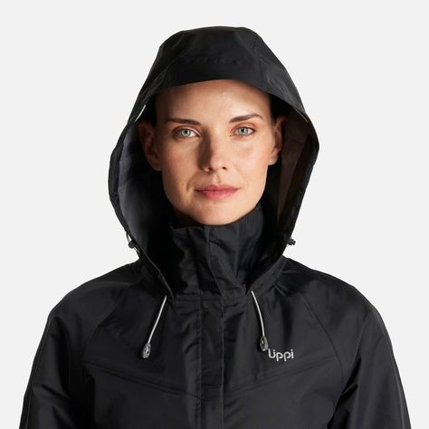 Chaqueta Mujer Alpine B-Dry Hoody Jacket Negro Lippi I23-5