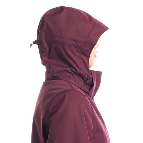 Chaqueta Mujer Tres Cruces Fusion-3 Hoody Jacket Vino Gris Oscuro Lippi-8