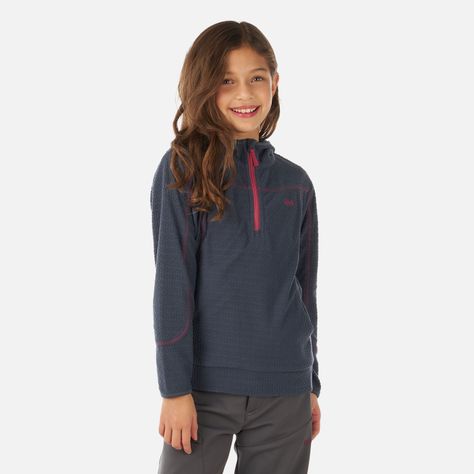 Poleron Niña Saltamontes Nano-F 14 Zip Hoody Azul Piedra Lippi-1