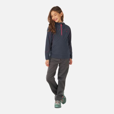 Poleron Niña Saltamontes Nano-F 14 Zip Hoody Azul Piedra Lippi-4