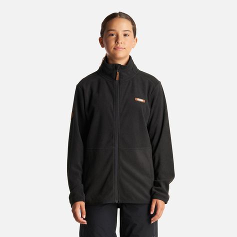 Poleron Teen Girl Stripes Nano-F Full Zip Negro Lippi I24-0