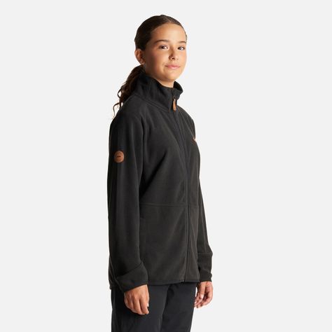 Poleron Teen Girl Stripes Nano-F Full Zip Negro Lippi I24-1