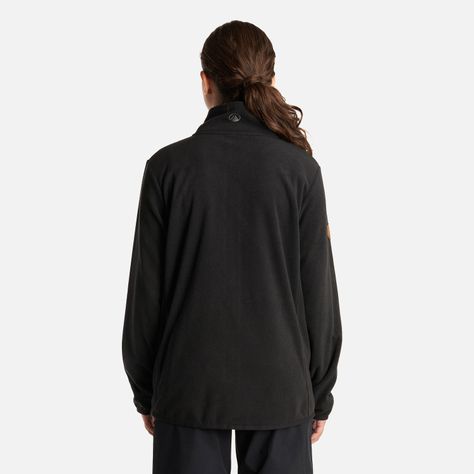 Poleron Teen Girl Stripes Nano-F Full Zip Negro Lippi I24-2