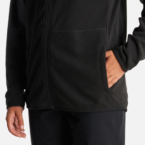 Poleron Teen Girl Stripes Nano-F Full Zip Negro Lippi I24-4