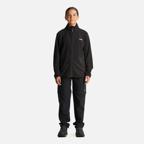 Poleron Teen Girl Stripes Nano-F Full Zip Negro Lippi I24-5