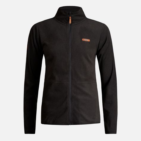 Poleron Teen Girl Stripes Nano-F Full Zip Negro Lippi I24-6