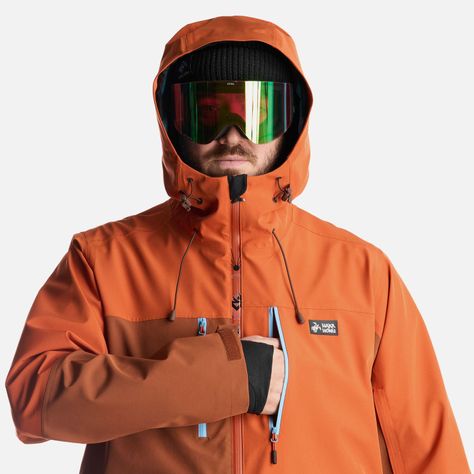 Chaqueta Hombre Viento Blanco Naranjo Oscuro Haka Honu-5
