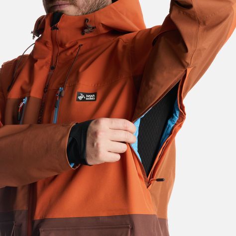 Chaqueta Hombre Viento Blanco Naranjo Oscuro Haka Honu-7