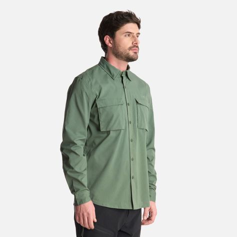Camisa Hombre Rosselot Long Sleeve Q-Dry Shirt Jade Lippi-1