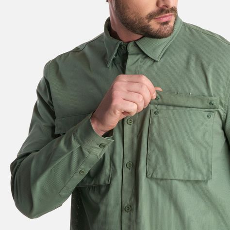 Camisa Hombre Rosselot Long Sleeve Q-Dry Shirt Jade Lippi-3